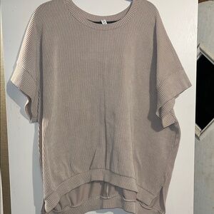 Nellie Mae Ribbed Oversized Short Sleeve